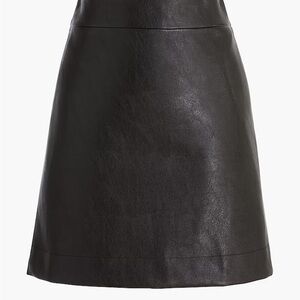 Jcrew Faux-leather A-line mini skirt